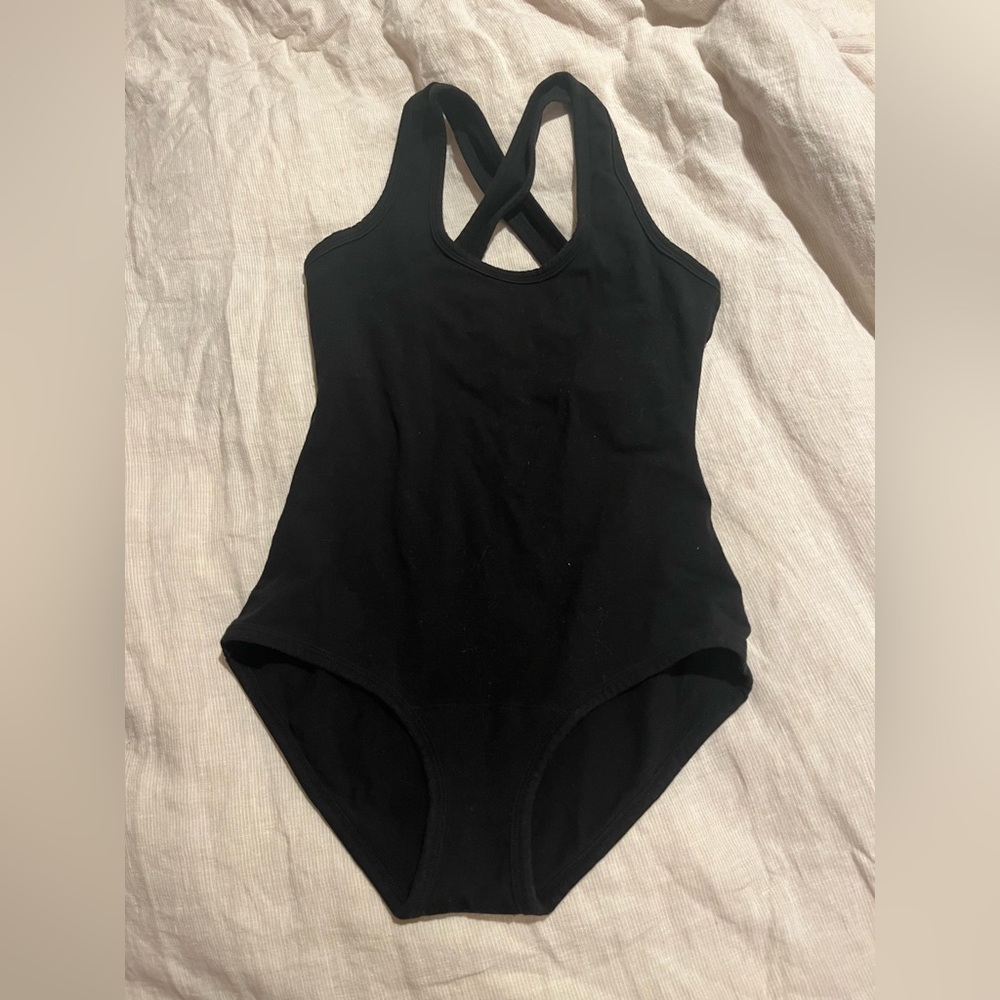 ARQ black Racerback Bodysuit Intimates & Sleepwear L